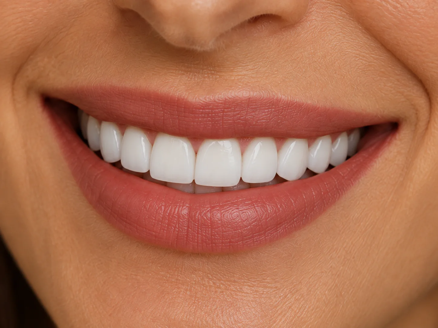 Sorriso depois do tratamento com lentes