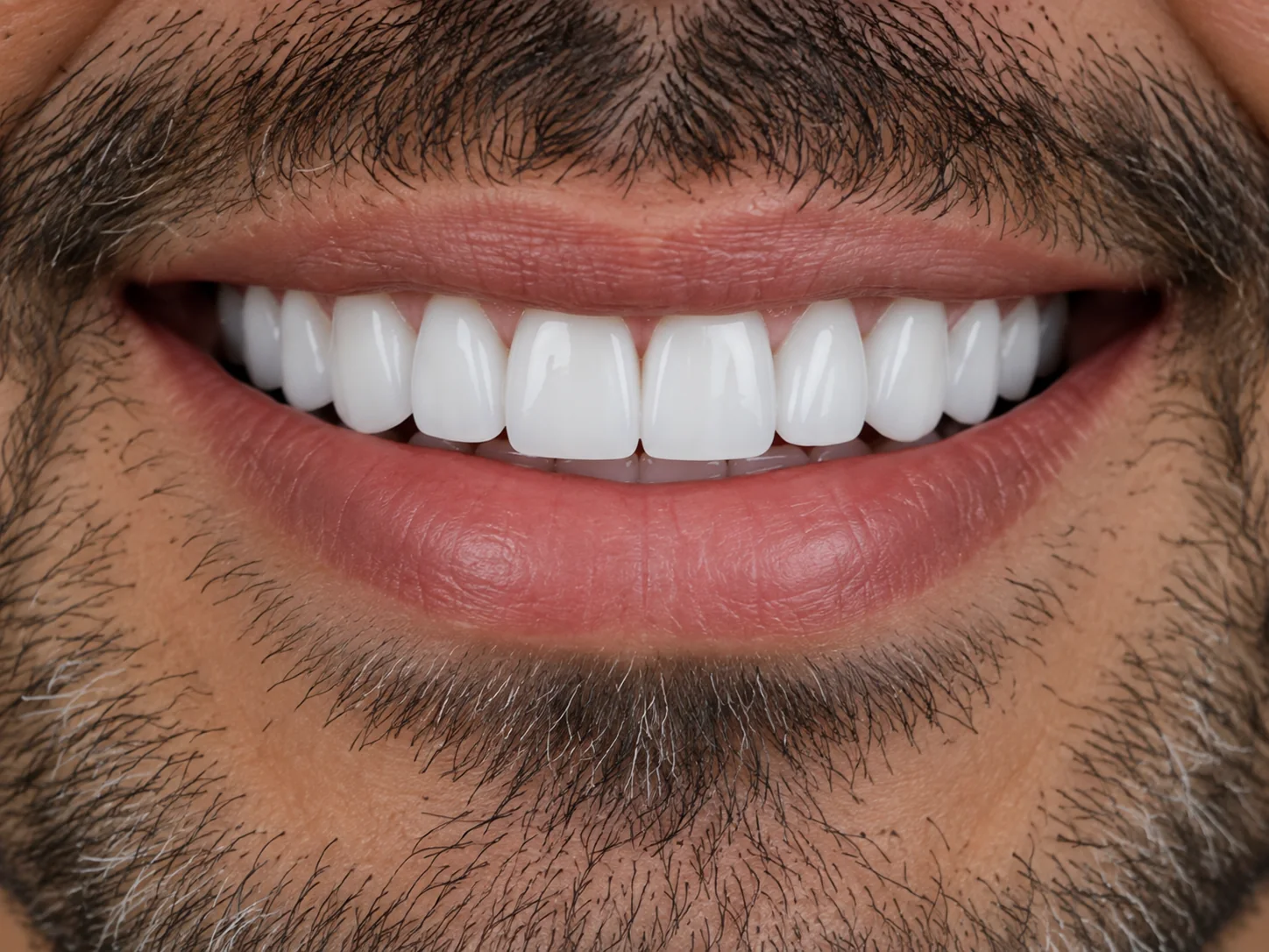 Sorriso depois do tratamento com lentes